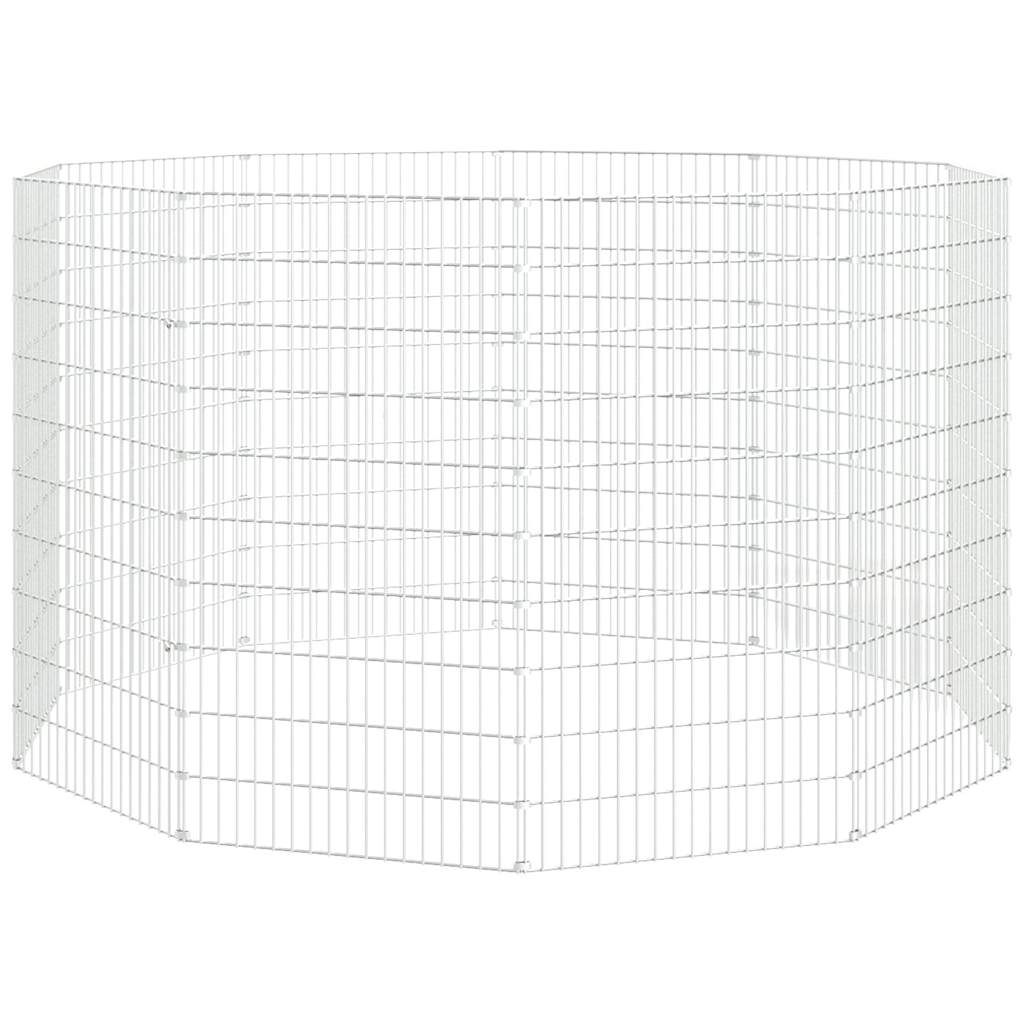 Recinto per Animali Ruspante 10 Pannelli 54x100cm Ferro Zincato