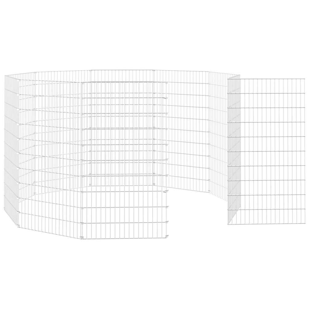 Recinto per Animali Ruspante 10 Pannelli 54x100cm Ferro Zincato