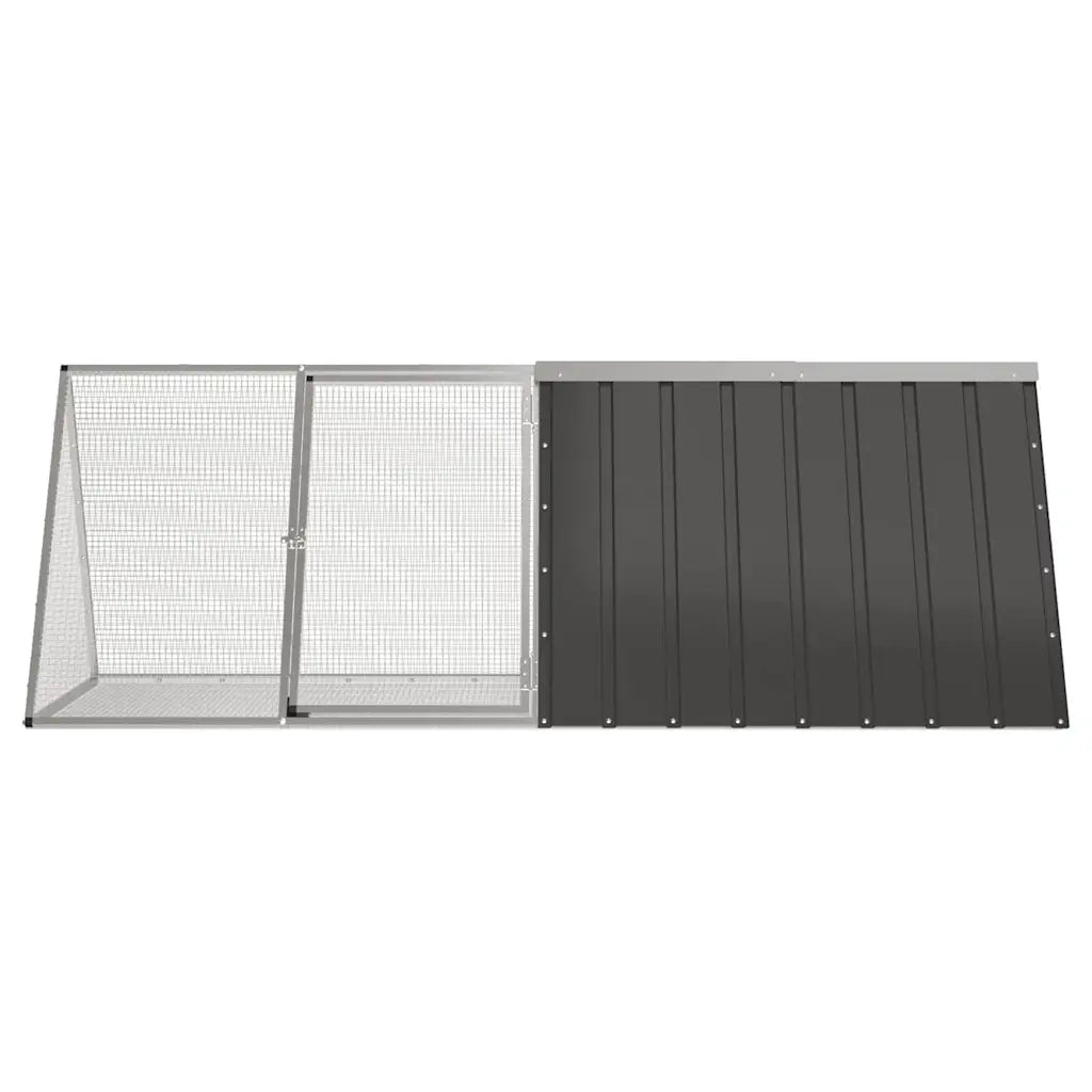 Gabbia per conigli 201,5x80,5x71 cm in acciaio zincato