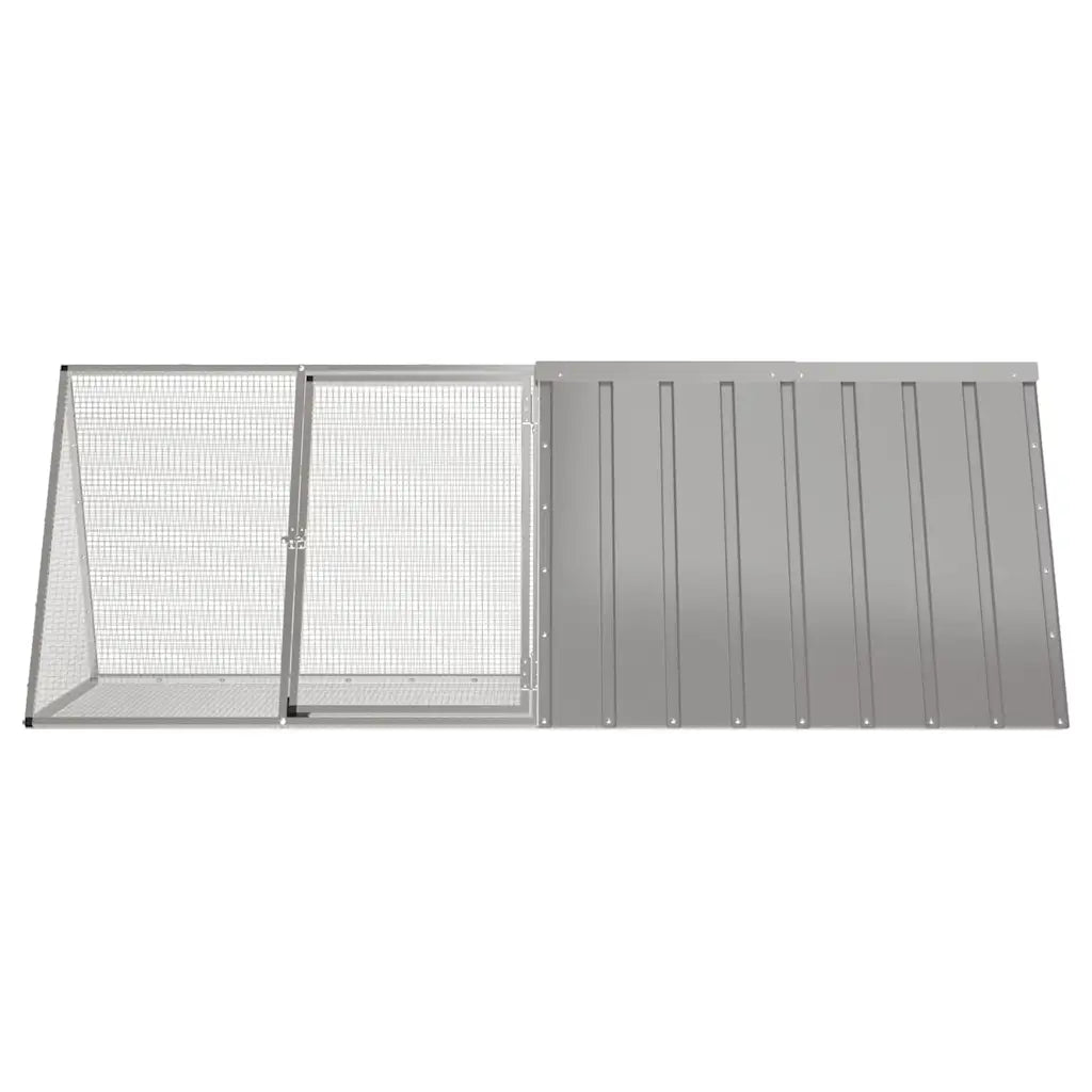 Gabbia per conigli 201,5x80,5x71 cm in acciaio zincato