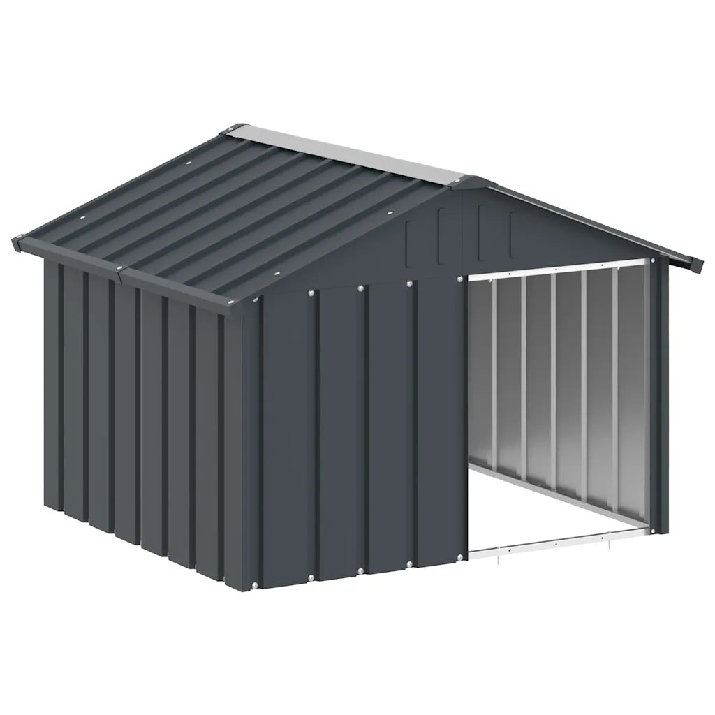Casetta per cani 116,5x103x81,5 cm acciaio zincato