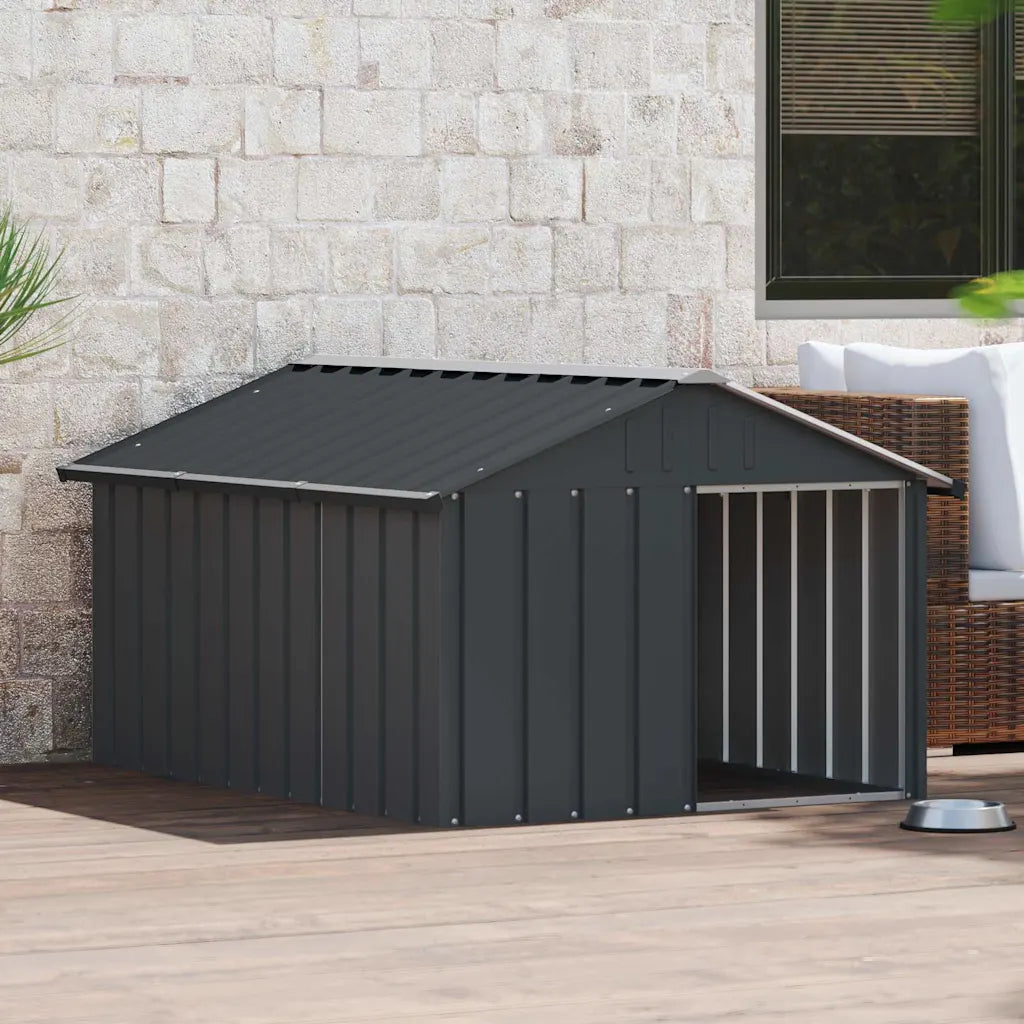 Casetta per cani 116,5x153x81,5 cm in acciaio zincato