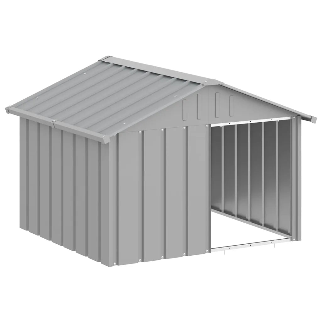 Casetta per cani 116,5x103x81,5 cm acciaio zincato