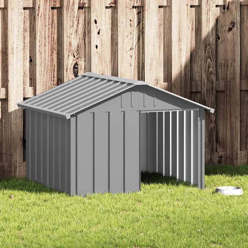 Casetta per cani 116,5x103x81,5 cm acciaio zincato