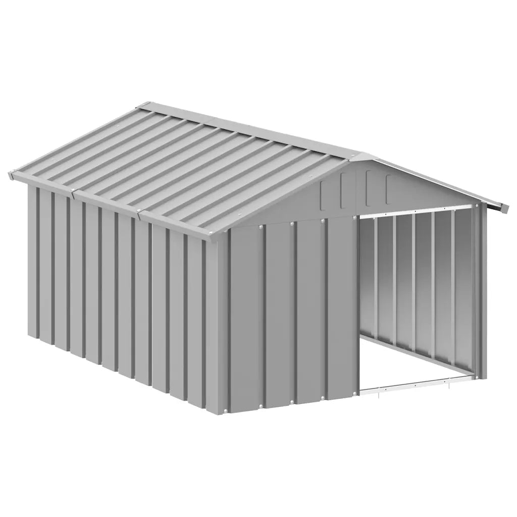 Casetta per cani 116,5x153x81,5 cm in acciaio zincato