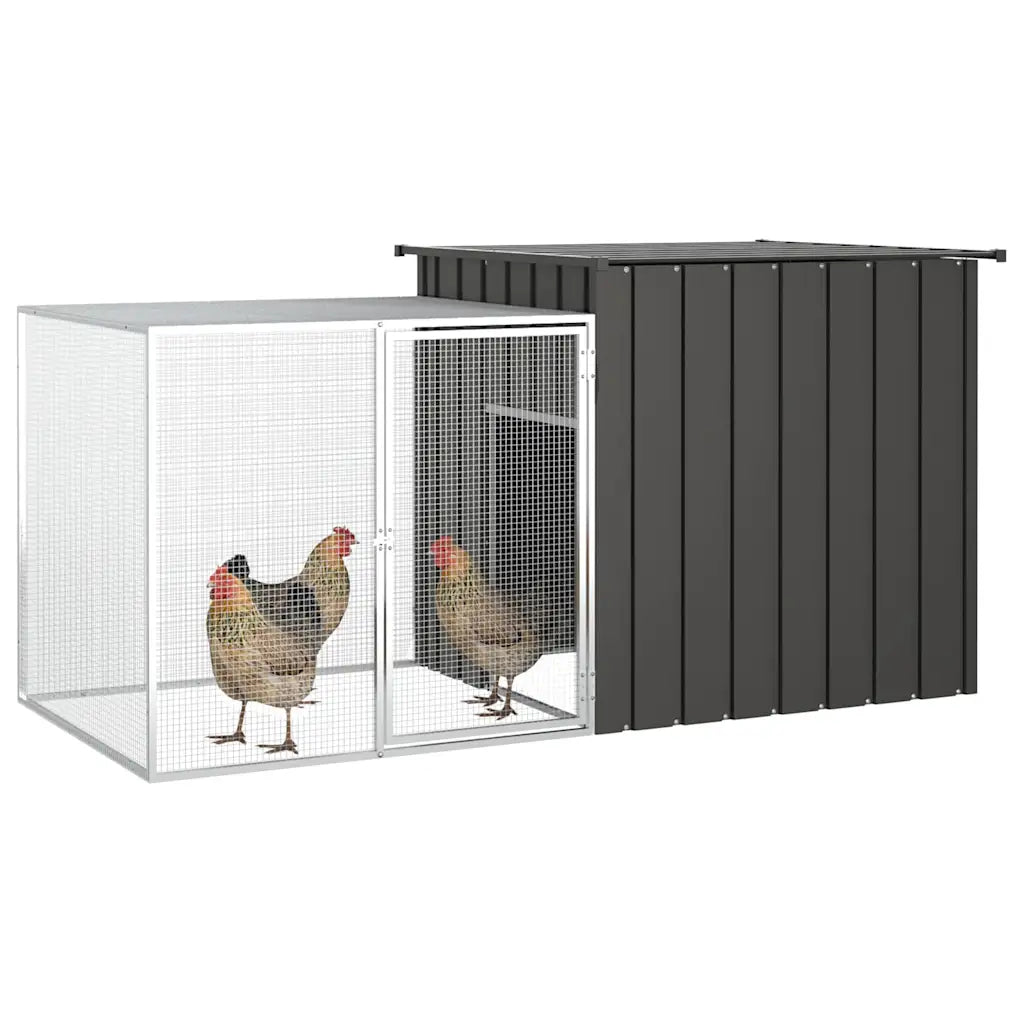 Gabbia per polli 200x91x100 cm in acciaio zincato
