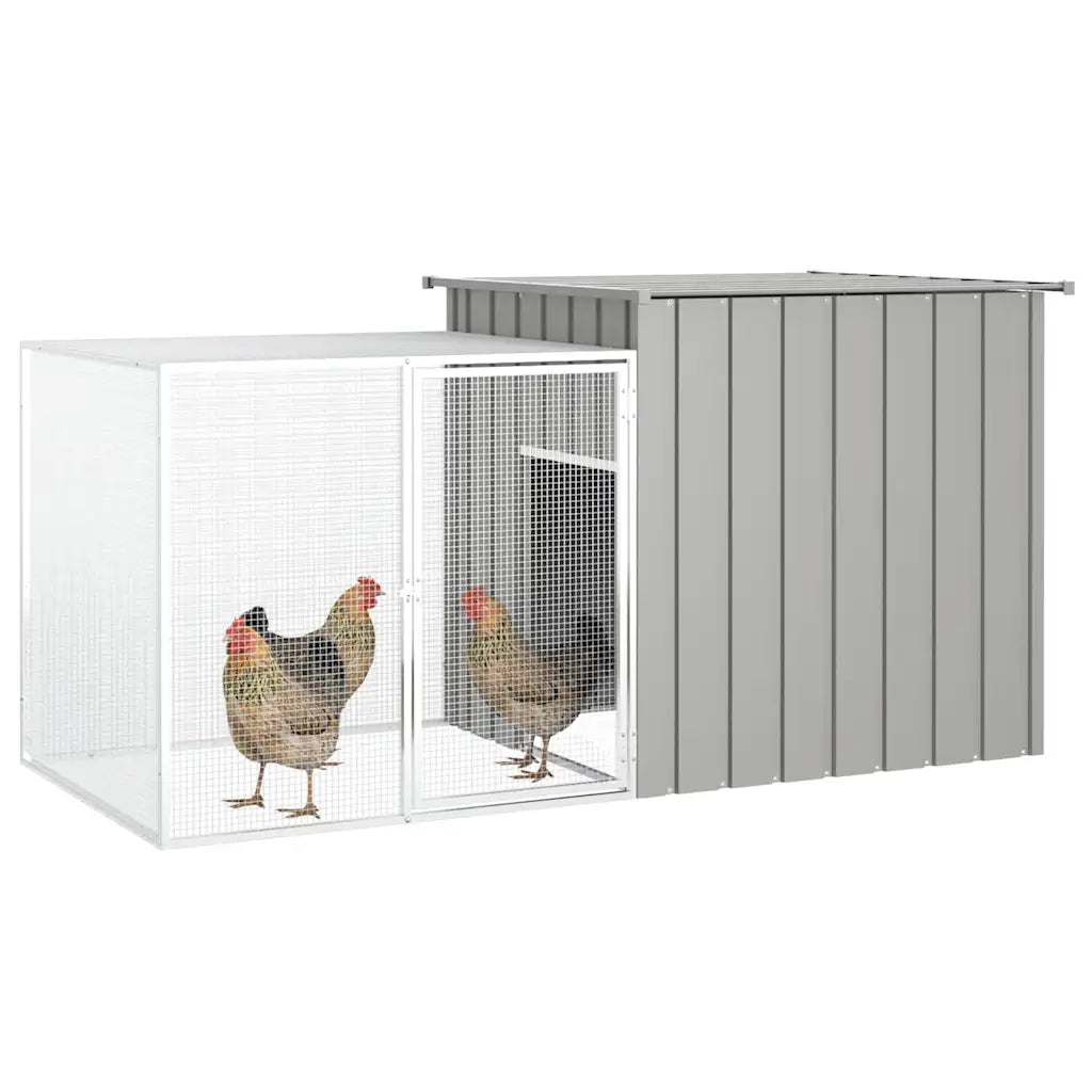Gabbia per polli 200x91x100 cm in acciaio zincato