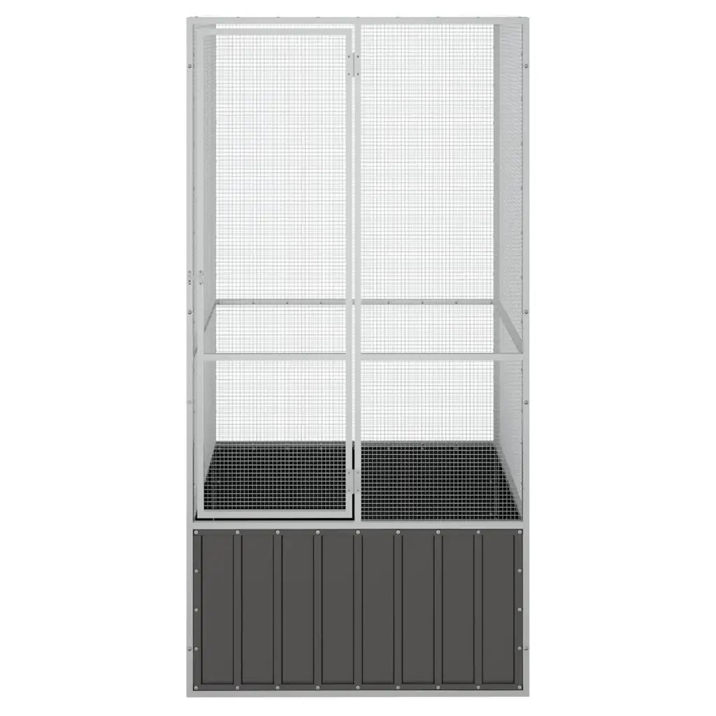 Gabbia per uccelli 111x107x211,5 cm acciaio zincato