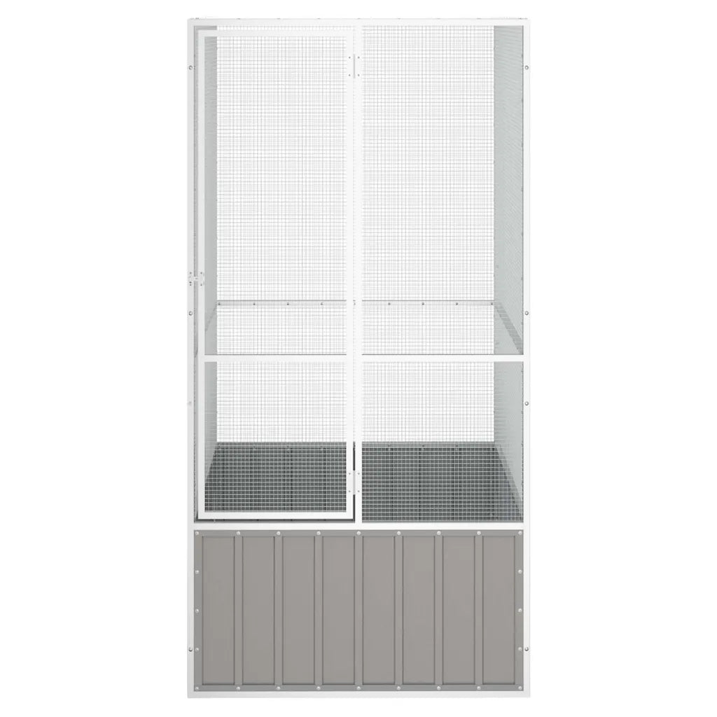 Gabbia per uccelli 111x107x211,5 cm acciaio zincato