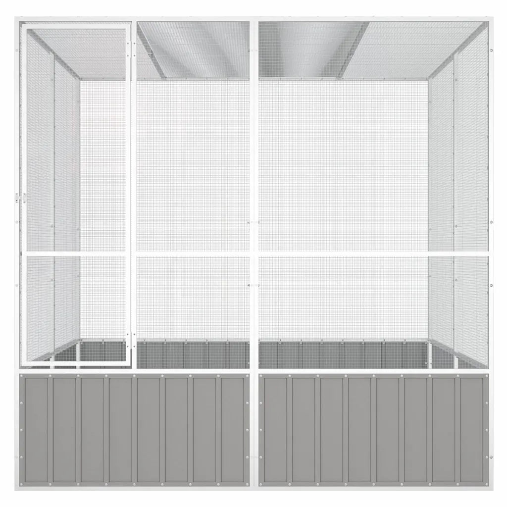 Gabbia per uccelli 213,5x217,5x211,5 cm in acciaio zincato