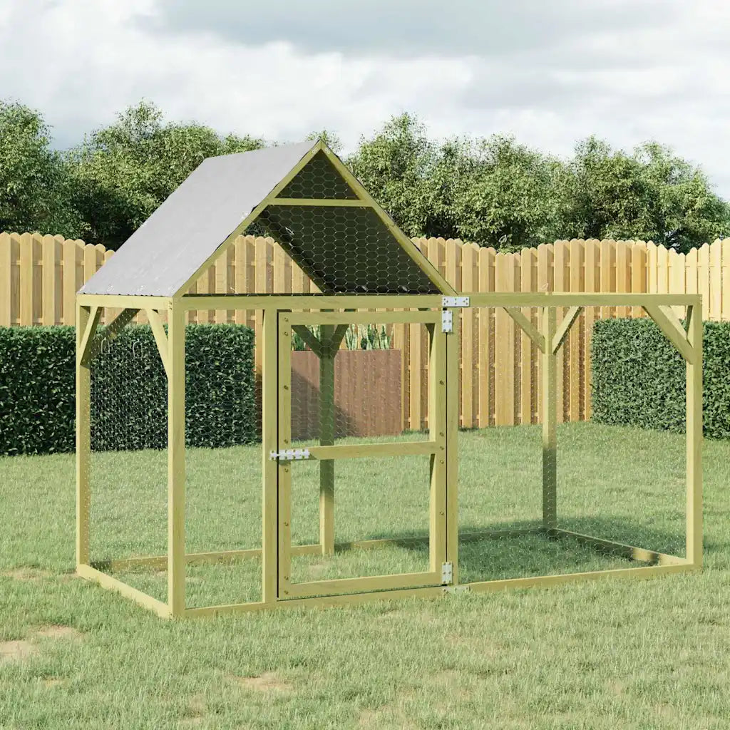 Gabbia per cani da esterno con tetto 200x100x150 cm