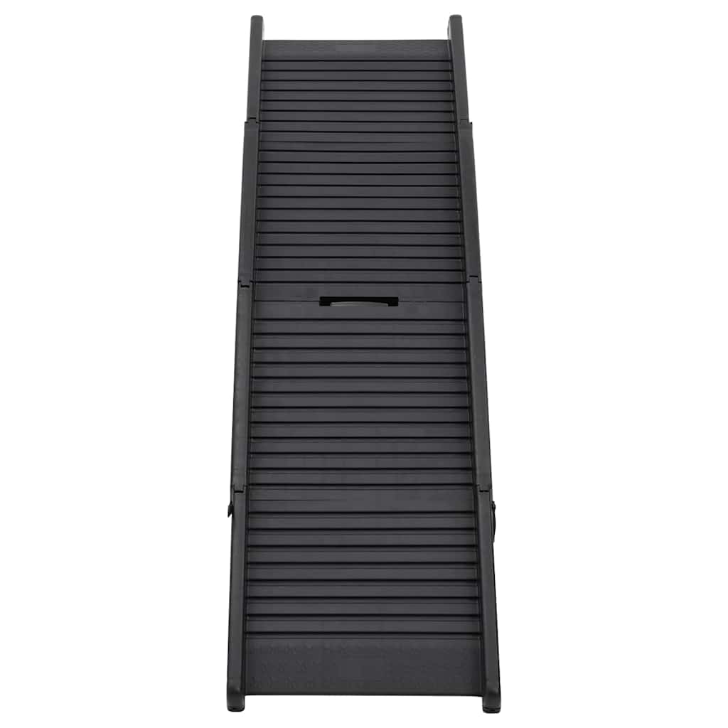 Rampa per Cani Pieghevole Nera 153x40x12,5 cm in Plastica