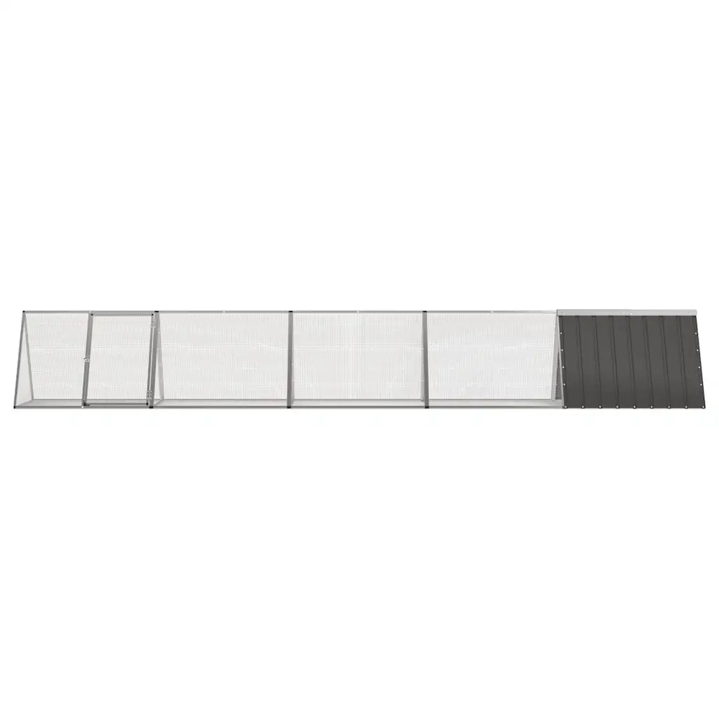 Gabbia per conigli 504,5x80,5x71 cm in acciaio zincato con 3 estensioni