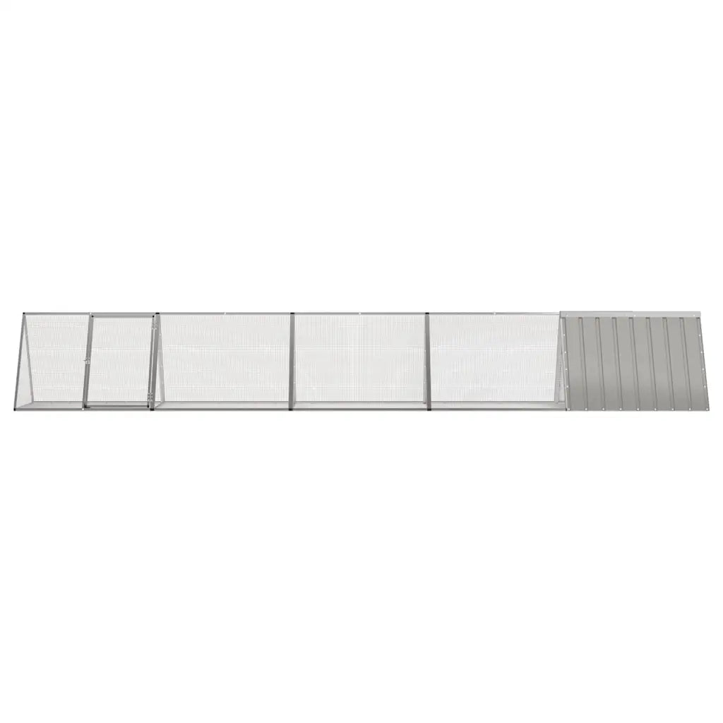 Gabbia per conigli 504,5x80,5x71 cm in acciaio zincato con 3 estensioni