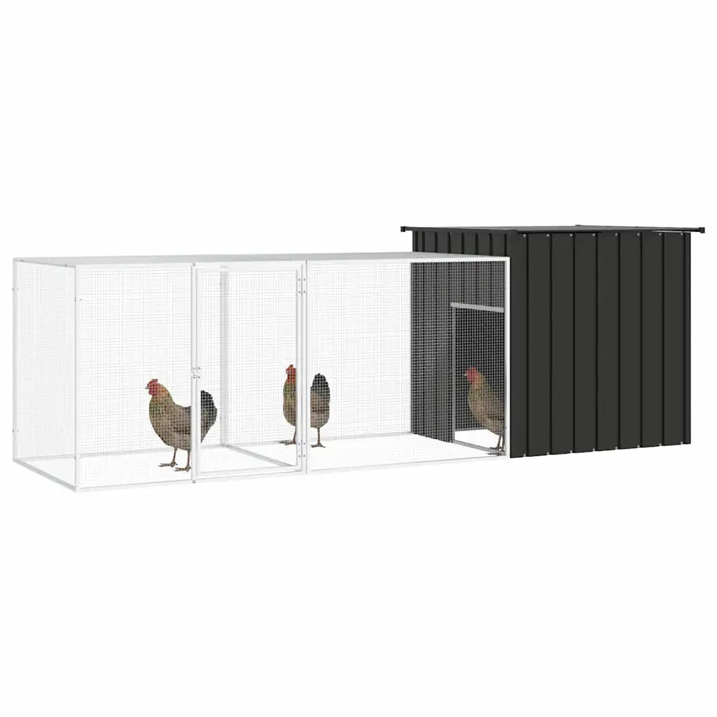 Gabbia per polli 300x91x100 cm in acciaio zincato con estensione