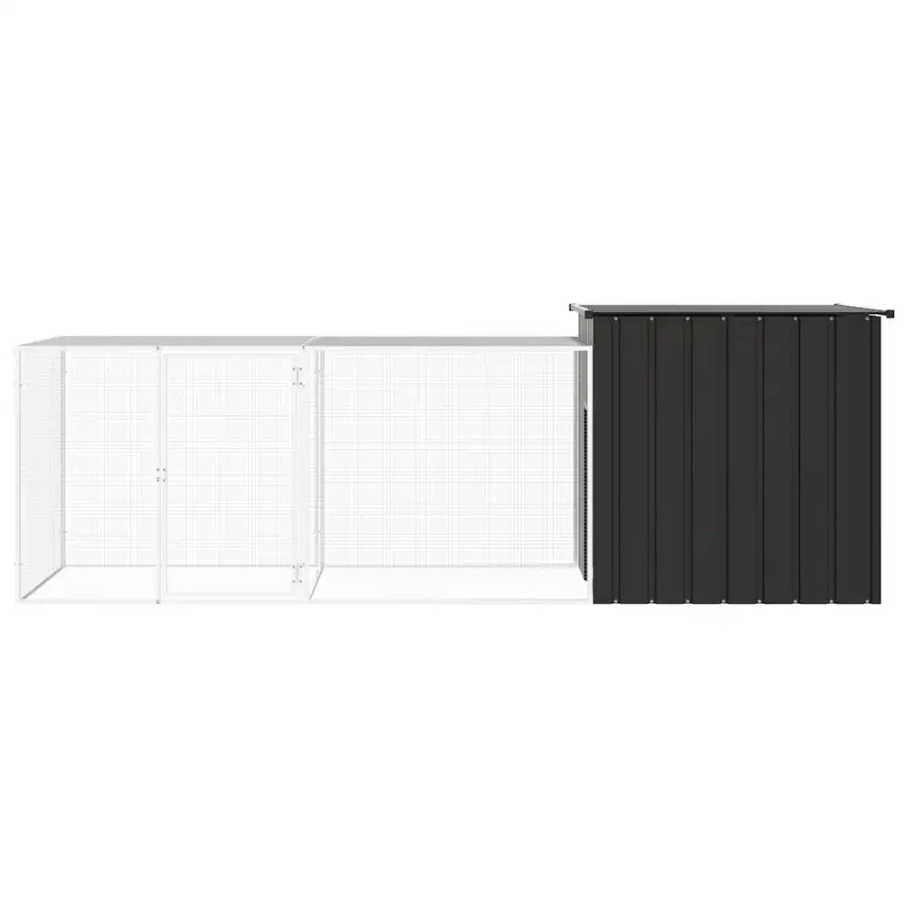 Gabbia per polli 300x91x100 cm in acciaio zincato con estensione