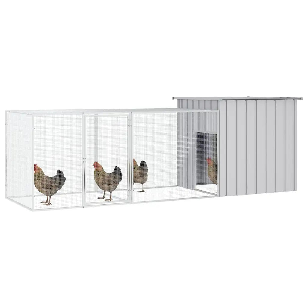 Gabbia per polli 300x91x100 cm in acciaio zincato con estensione