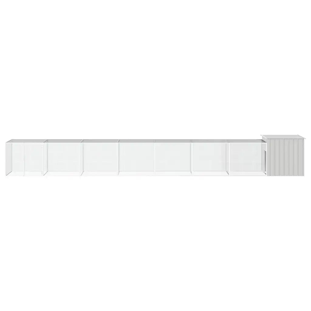 Gabbia per polli 700x91x100 cm in acciaio zincato con 5 estensioni