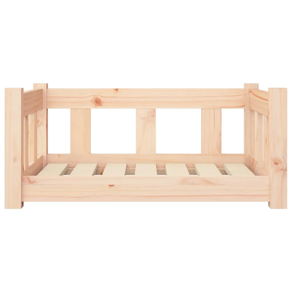 Letto per cani in legno di pino massello 65,5x50,5x28 cm
