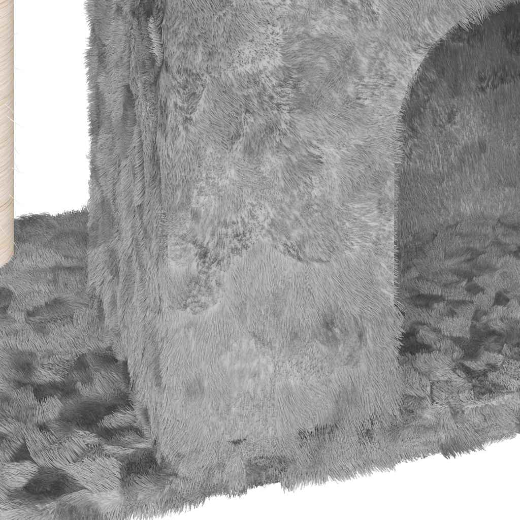 Albero per Gatti con Tiragraffi in Sisal Grigio Chiaro 51 cm