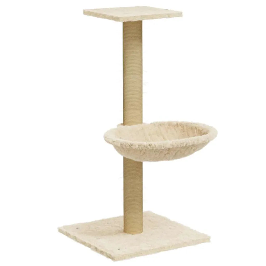 Albero per gatti con palo tiragraffi in sisal 35x35x74 cm