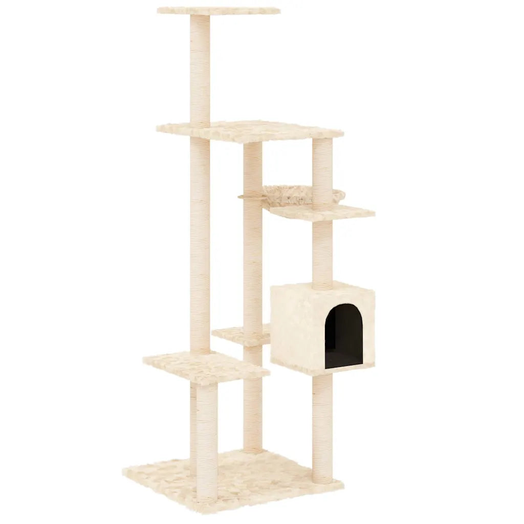 Albero per gatti con tiragraffi in sisal 78,5x65x142 cm