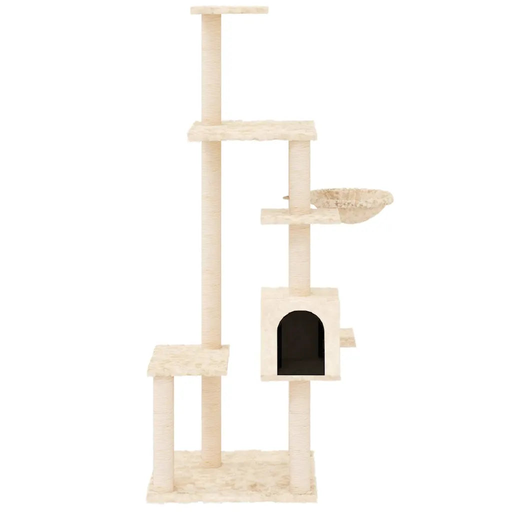 Albero per gatti con tiragraffi in sisal 78,5x65x142 cm