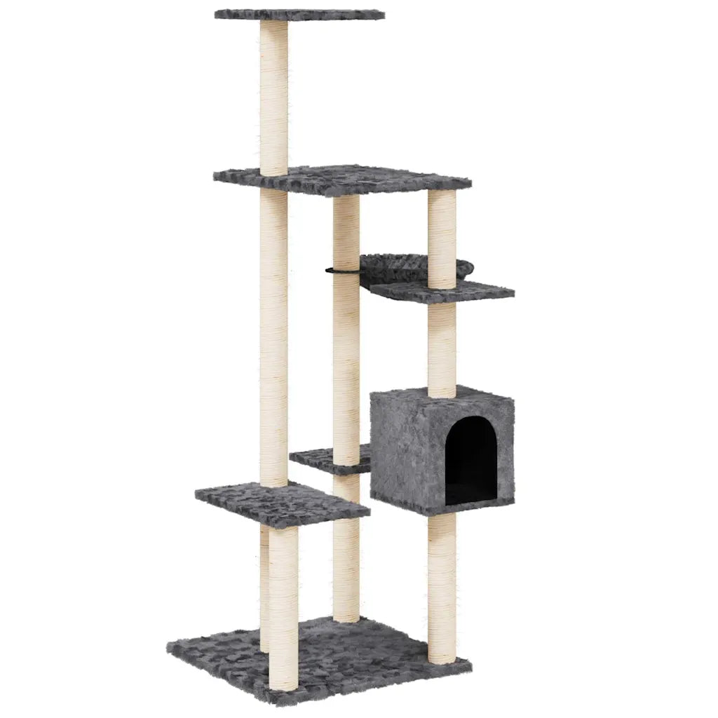 Albero per gatti con tiragraffi in sisal 78,5x65x142 cm