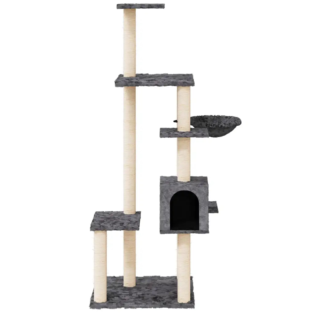 Albero per gatti con tiragraffi in sisal 78,5x65x142 cm