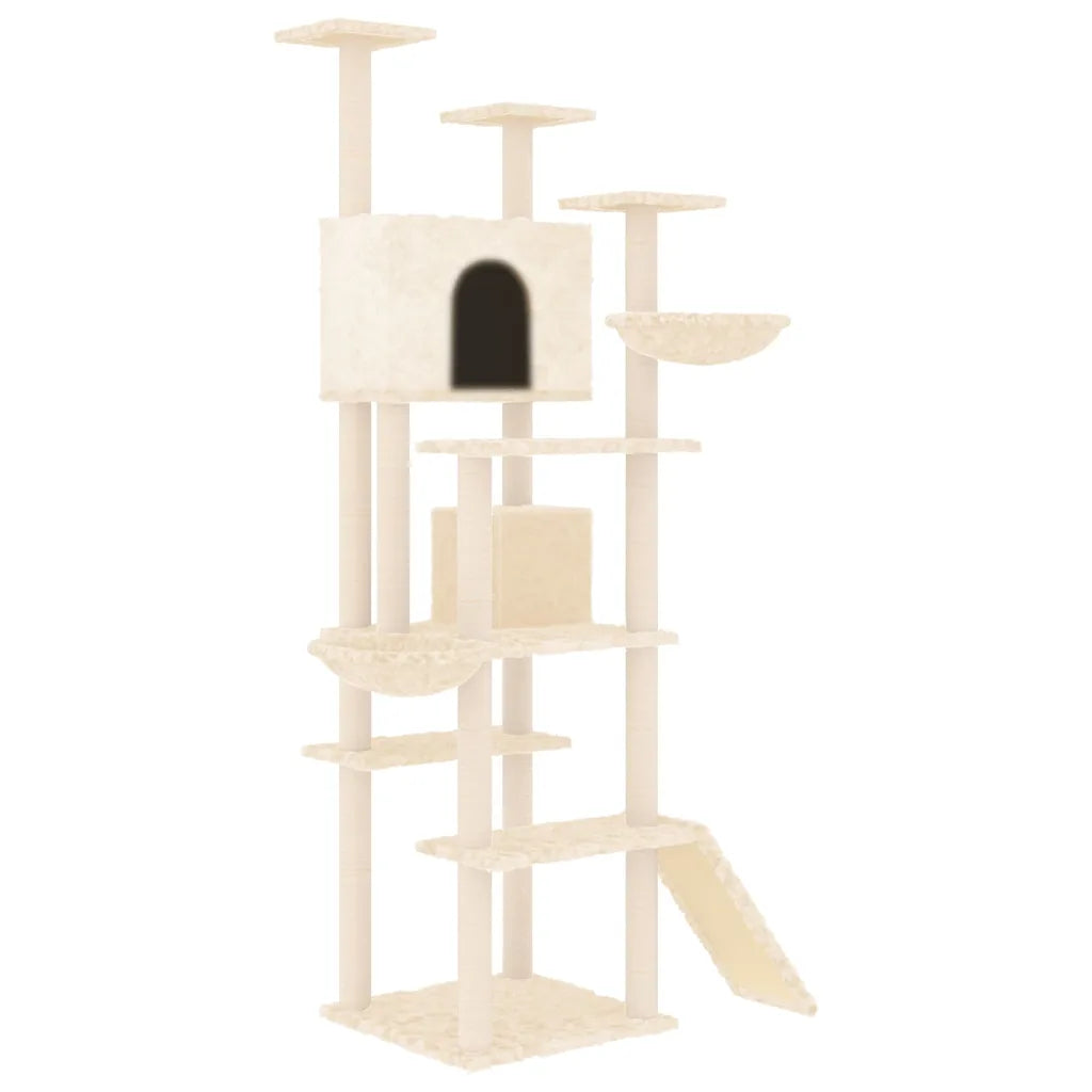 Albero per gatti con tiragraffi in sisal 104x78x191 cm