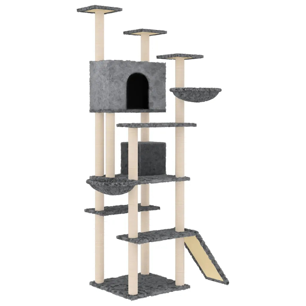 Albero per gatti con tiragraffi in sisal 104x78x191 cm