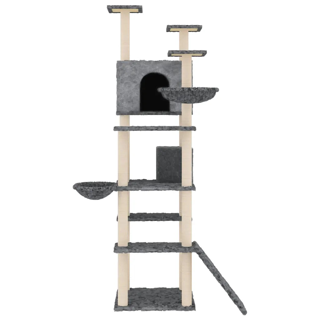 Albero per gatti con tiragraffi in sisal 104x78x191 cm