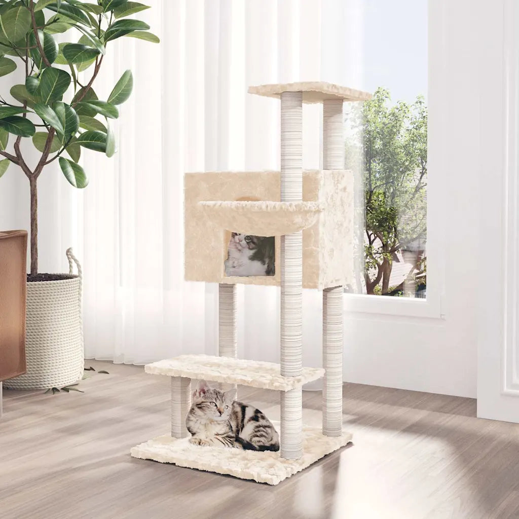 Albero per gatti con tiragraffi in sisal 61x61x108,5 cm