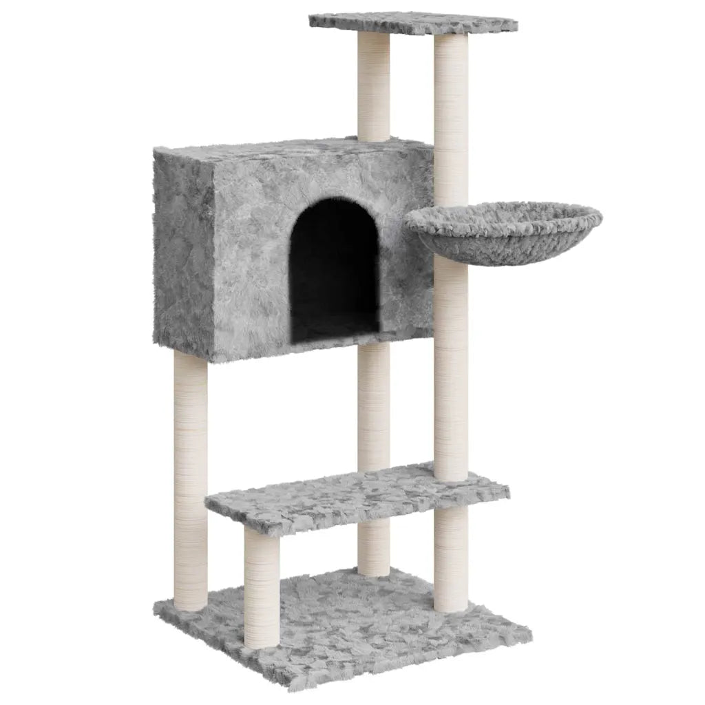 Albero per gatti con tiragraffi in sisal 61x61x108,5 cm
