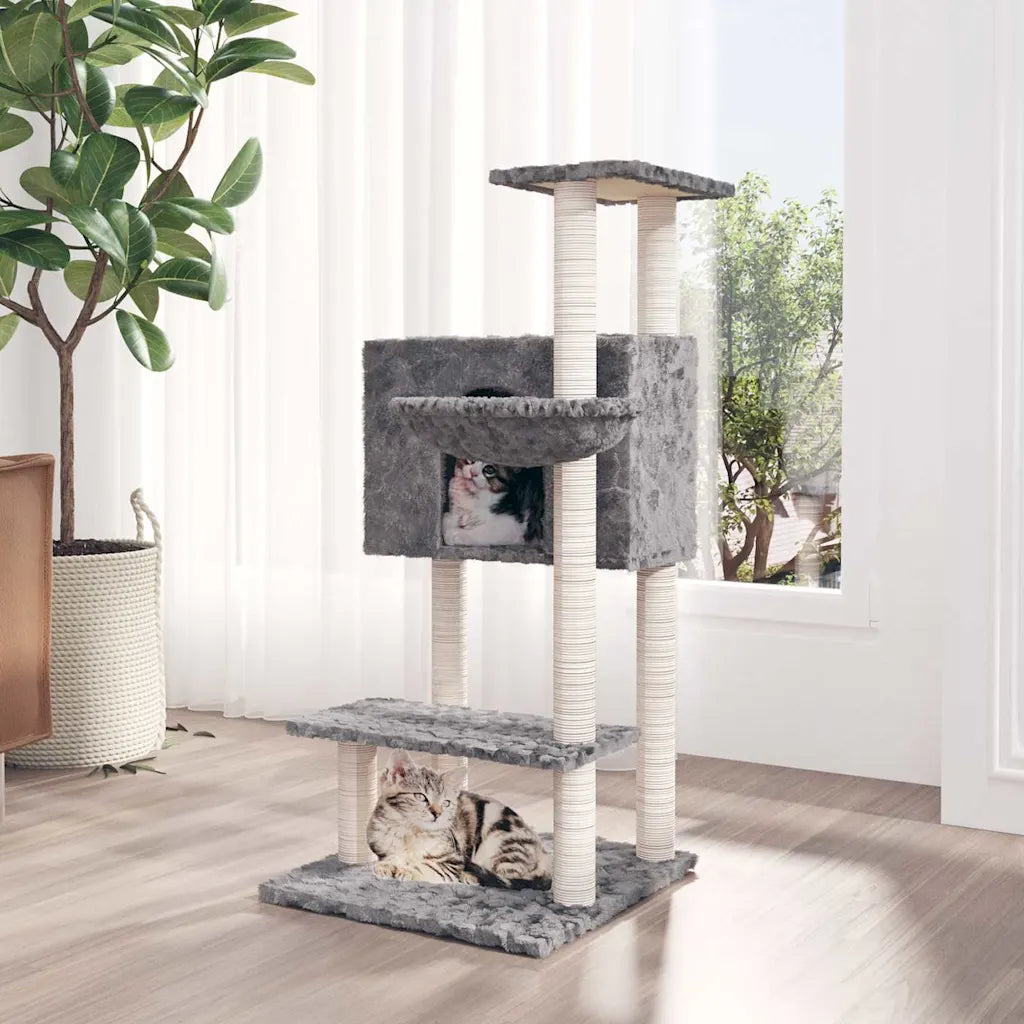 Albero per gatti con tiragraffi in sisal 61x61x108,5 cm