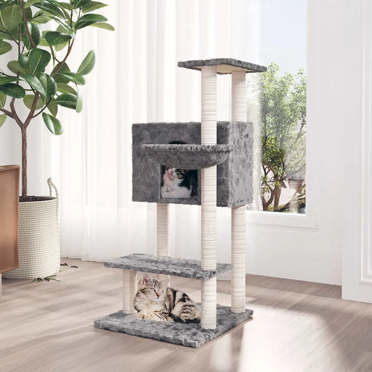 Albero per gatti con tiragraffi in sisal 61x61x108,5 cm
