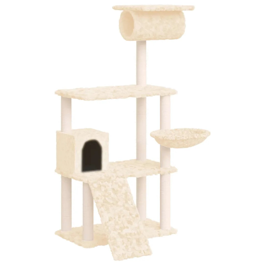 Albero per gatti con tiragraffi in sisal 76,5x70x131 cm