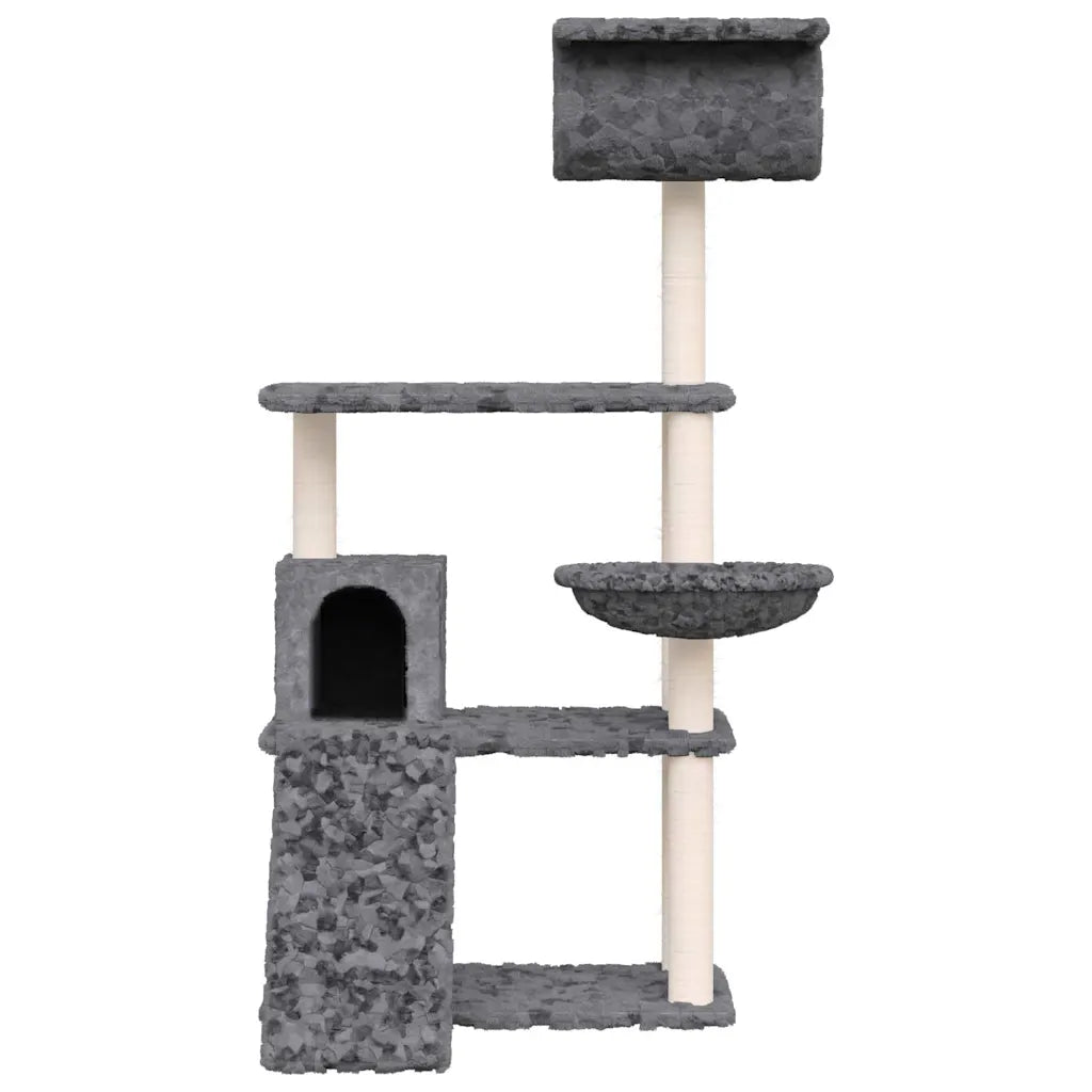 Albero per gatti con tiragraffi in sisal 76,5x70x131 cm