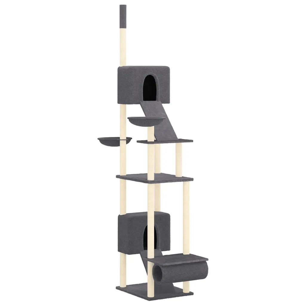 Albero per gatti pavimento-soffitto 48x91x277-303 cm
