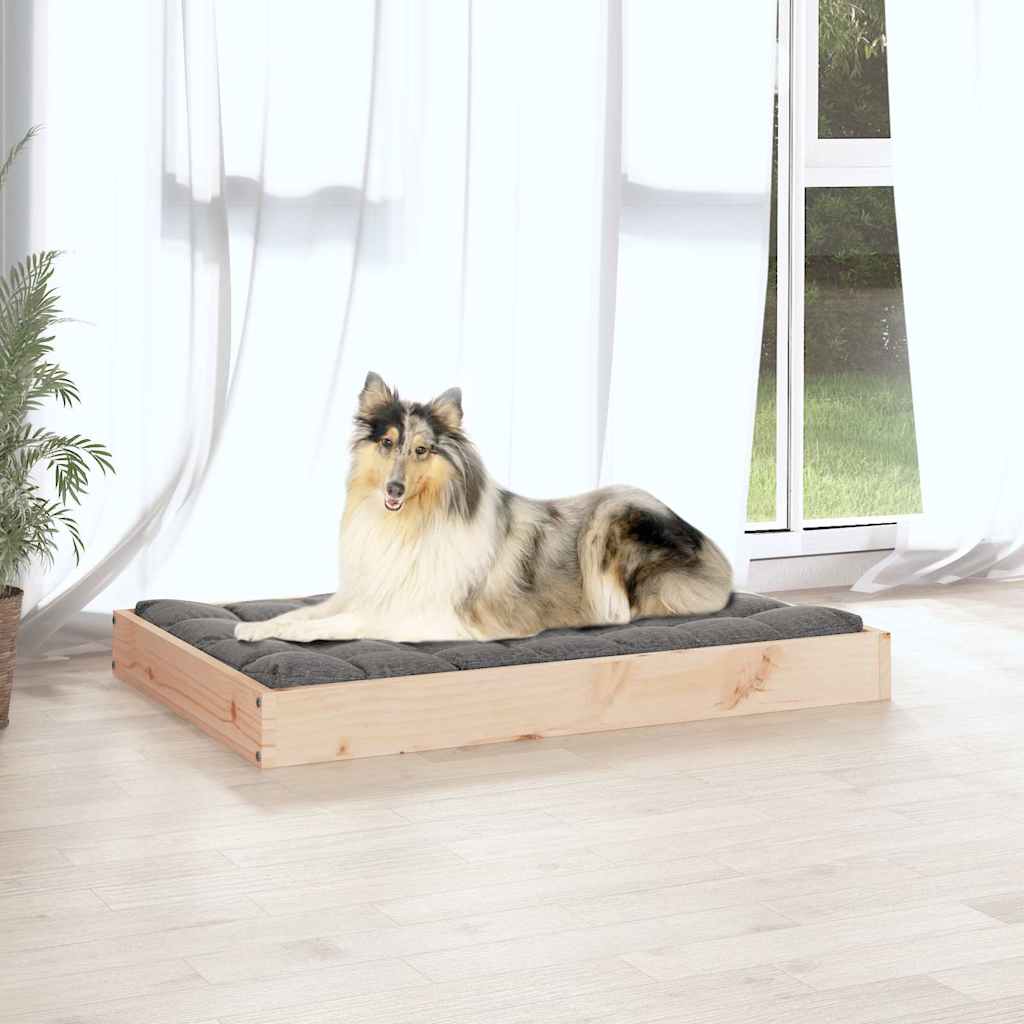 Cuccia per Cani 91,5x64x9 cm in Legno Massello di Pino