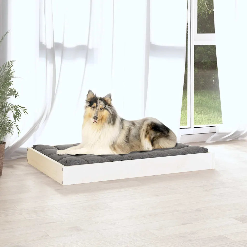 Cuccia per cani in legno massello di pino 91,5x64x9 cm