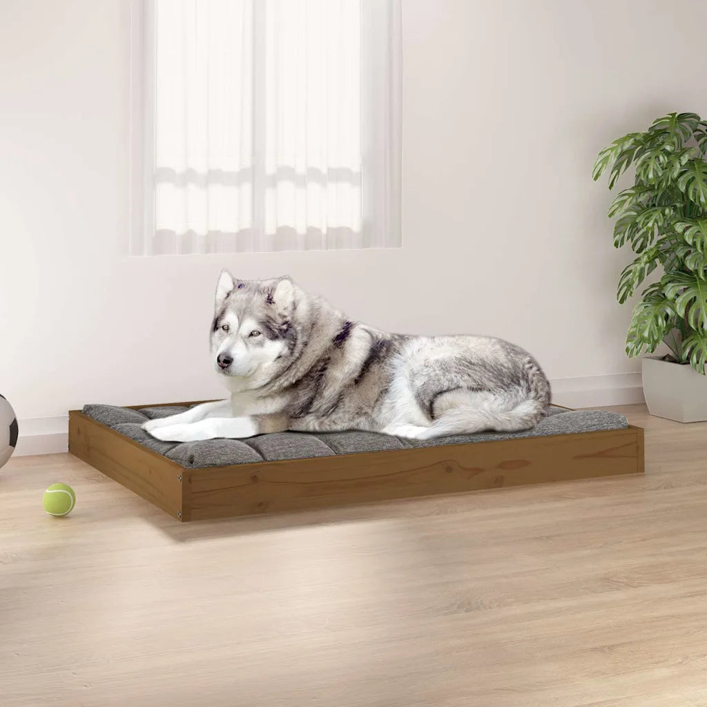 Cuccia per cani in legno massello di pino 101,5x74x9 cm
