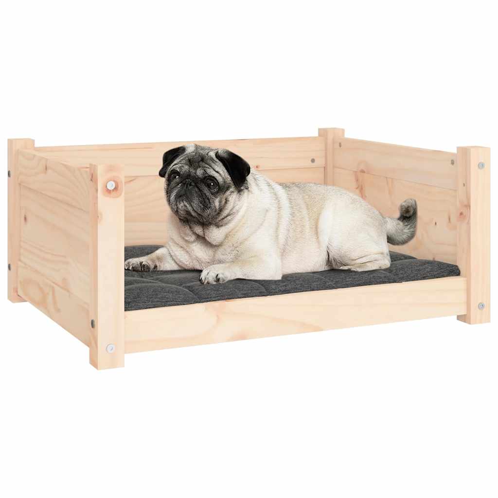 Letto per cani 65,5x50,5x28 cm in legno di pino massiccio