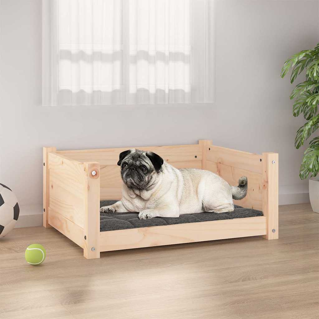 Letto per cani 65,5x50,5x28 cm in legno di pino massiccio
