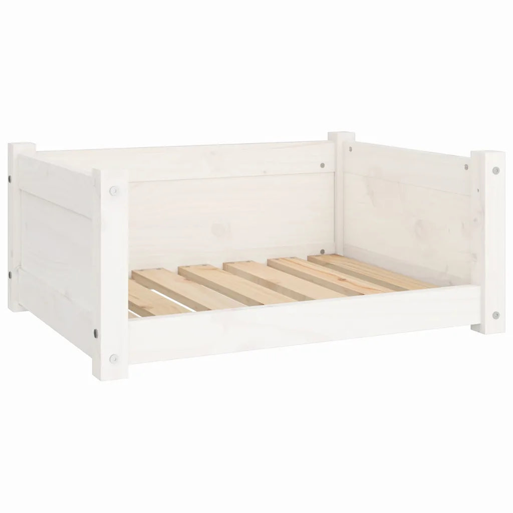 Letto per cani in legno di pino massello 65,5x50,5x28 cm