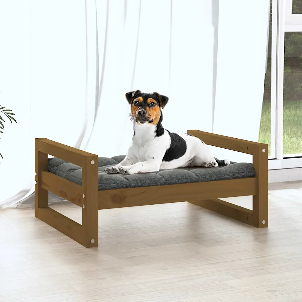 Letto per cani 55,5x45,5x28 cm in legno di pino massiccio