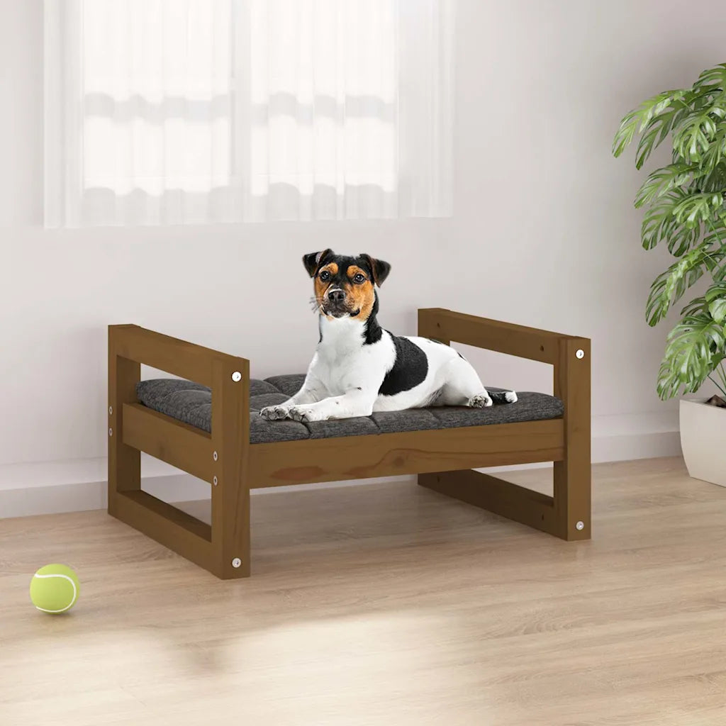 Letto per cani 55,5x45,5x28 cm in legno di pino massiccio