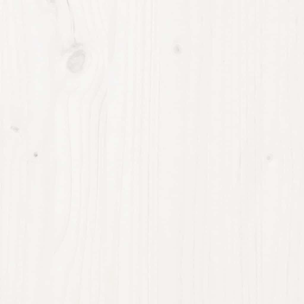 Cuccia per Cani Bianca 65,5x50,5x28cm in Legno Massello di Pino