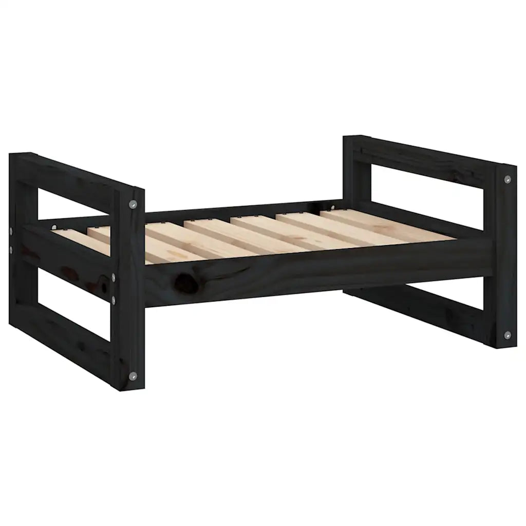 Letto per cani in legno di pino massello 65,5x50,5x28 cm