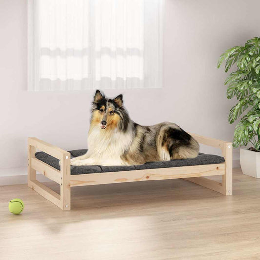 Cuccia per Cani 95,5x65,5x28 cm in Legno Massello di Pino
